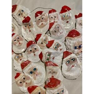 Hand Made Oyster Shell Santa Pins